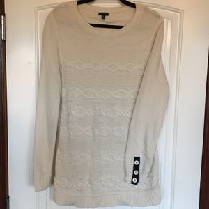 Talbots Cream Cable Knit Sweater